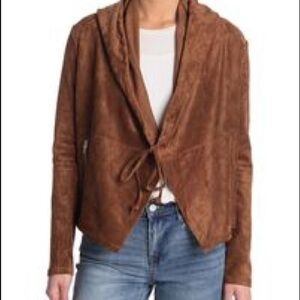 BLANK NYC brown supernova hoodie jacket